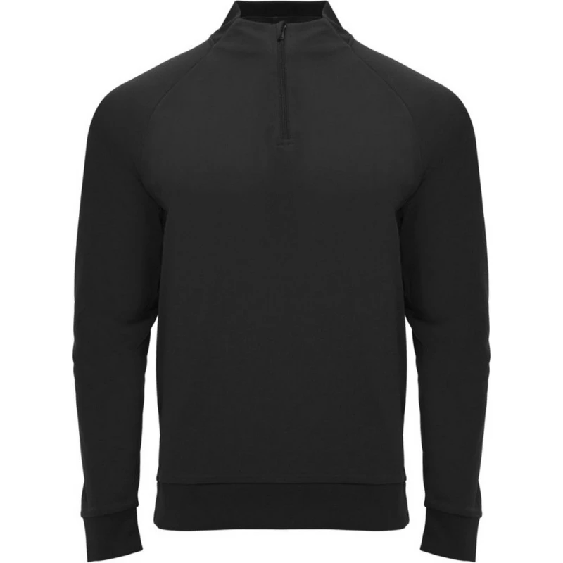 Image of ROLY Epiro Quarter Zip Long-Sleeved Sweatshirt in Black Size: 4 Years Black Unisex 4 Years