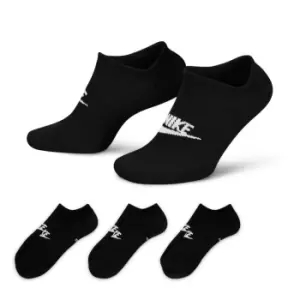 Image of Nike Nsw Everyday Essential No Show, Black/White, size: S, Unisex, Socks, DX5075-010