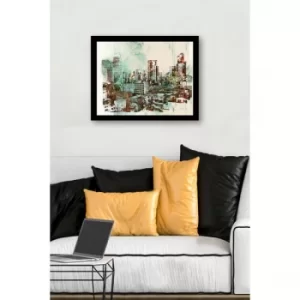 Image of SC0945 Multicolor Decorative Framed MDF Painting