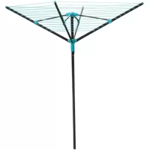 Image of JVL - 4 Arm Powder Coated Steel Rotary Airer, 40 Metres