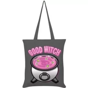 Image of Grindstore Good Witch Bad Witch Double Sided Tote Bag (One Size) (Grey) - Grey