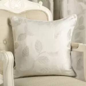 Image of Curtina Bramford Floral Woven Jacquard Cushion Cover, Natural, 43 x 43 Cm