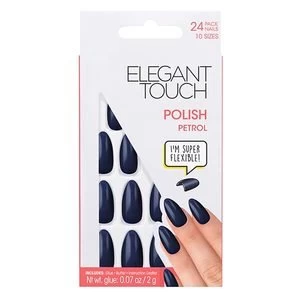 Image of Elegant Touch Polished Fake Nails - Petrol Blue
