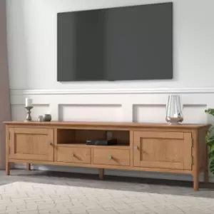 Image of Large Solid Wood TV Unit with Storage - TV's up to 77 - Adeline