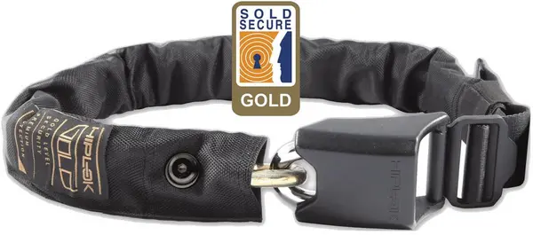 Image of Hiplok Gold Wearable Chain Lock 10x850mm Sold Secure Gold BLACK