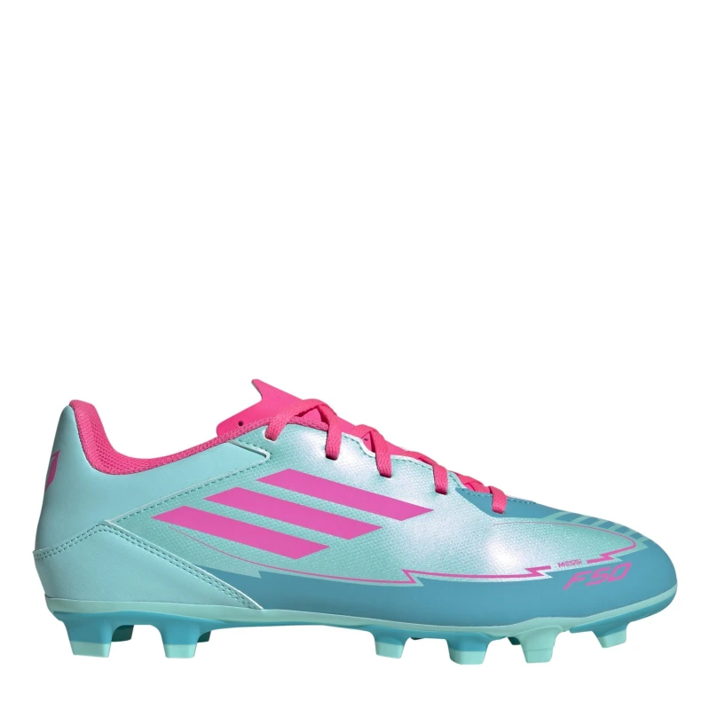 Image of adidas F50Clb Fg LM 99 Aqua/Pink/Cyan unisex 11.5 (46.7)