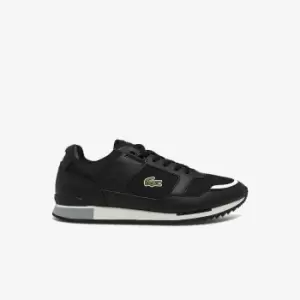Image of Lacoste Mens Partner Piste Synthetic and Textile Trainers Size 9 UK Black & Grey