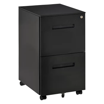 Image of Vinsetto Mobile File Cabinet Vertical Home Office Organizer Filing Furniture with Adjustable Partition for A4 Letter Size, Lockable for Office, Bedroo