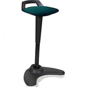 Image of dynamic Sit-Stand Stool with Adjustable Seat Spry Maringa Teal, Black