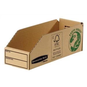 Image of Bankers Box by Fellowes Earth Series 98mm Parts Bin Corrugated Fibreboard Packed Flat Pack of 50