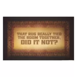 Image of Big Lebowski Text Woven Rug - Small