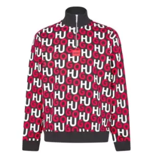 Image of Hugo Donogram quarter Zip Sweater Mens - Black