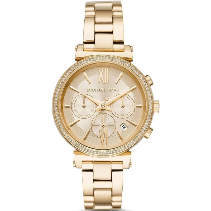 Image of NEW MICHAEL KORS MK6559 Crystal Gold Dial Ladies Watch UK SELLER