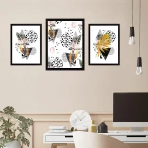 Image of SET_044 Multicolor Decorative Framed Painting (3 Pieces)