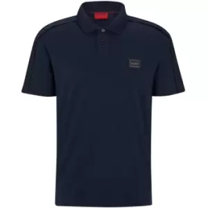 Image of HUGO Logo Polo Shirt - Blue
