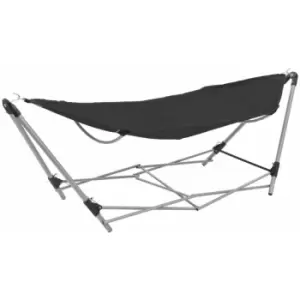 Image of Hammock with Foldable Stand Black vidaXL - Black