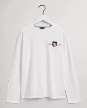 Image of GANT Teens Medium Archive Shield Long Sleeve T-Shirt