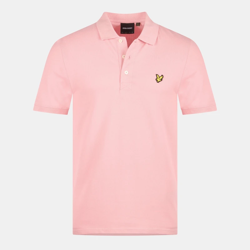 Image of Lyle & Scott Plain Polo Shirt Palm Pink M