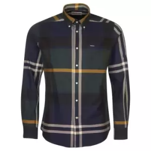Image of Barbour Mens Dunoon Tailored Shirt Seaweed Tartan Small