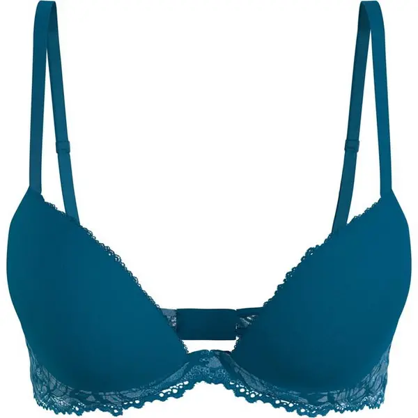 Image of Calvin Klein Lace Lift Demi Push-Up Bra Underwire Bras 32B Blue 42927718322