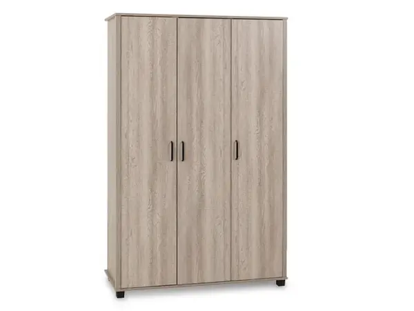 Image of Seconique Oliver Light Oak 3 Door Triple Wardrobe