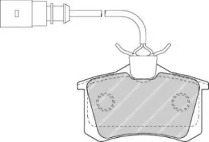 Image of Ferodo FDB1481 Brake Pad Set Rear Axle Premier Car