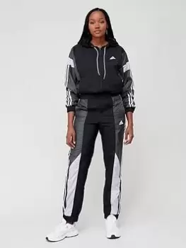 Image of adidas Sportswear Game Time Tracksuit - Black, Size 2XL, Women