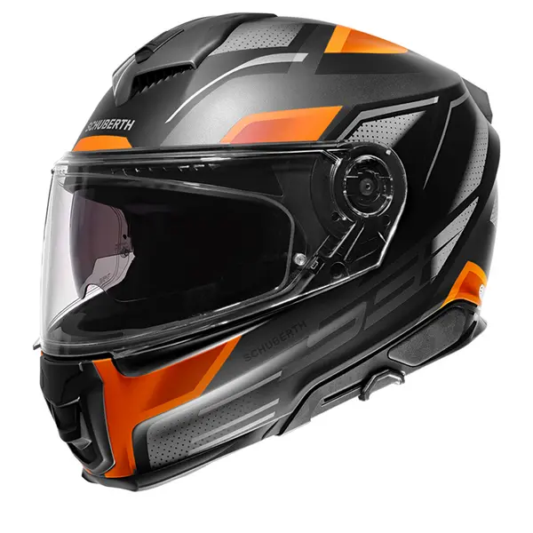 Image of Schuberth S3 Storm Black Orange Full Face Helmet XL