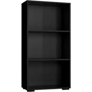 Image of Bookshelf Lexi Bookcase with 3 shelves - shelf, corner shelf, shelving unit - Black - black