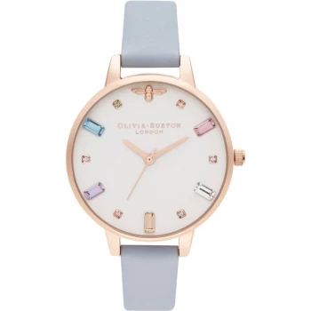 Image of Rainbow Bee Demi Chalk Blue & Rose Gold Watch