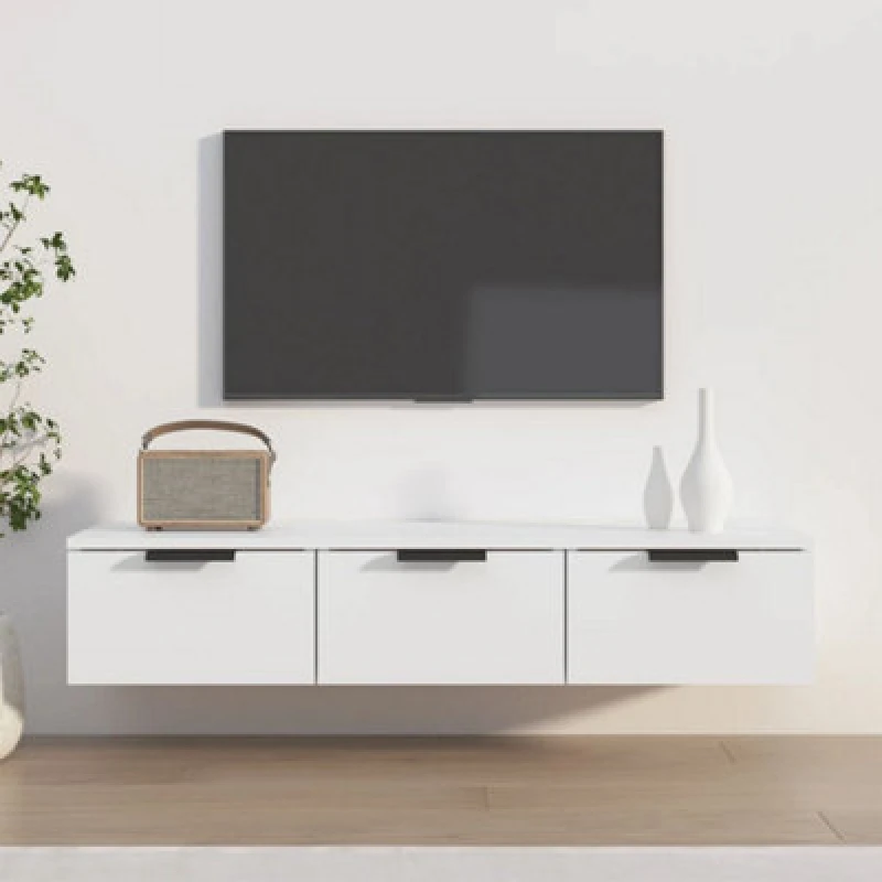 Image of Vidaxl Wall Cabinet White 102X30X20 Cm Engineered Wood, White 811403