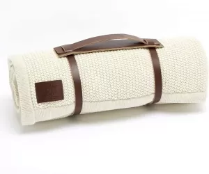 Image of The Little Green Sheep Organic Knitted Fleece Baby Blanket