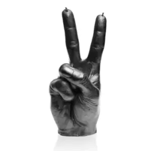 Image of Hand Peace Sign Candle &ndash; Steel