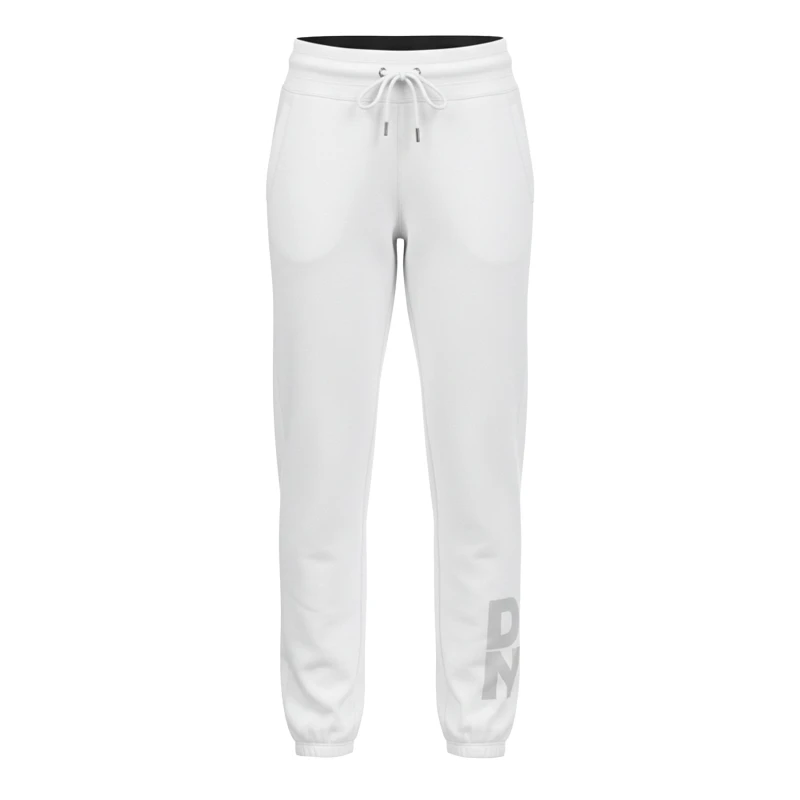 Image of DKNY Foil Logo Jogger with Pockets White Silver female M