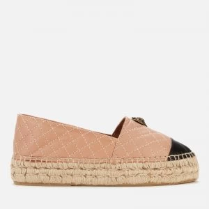 Image of Kurt Geiger London Womens Morella Eagle Leather Espadrilles - Camel - UK 8