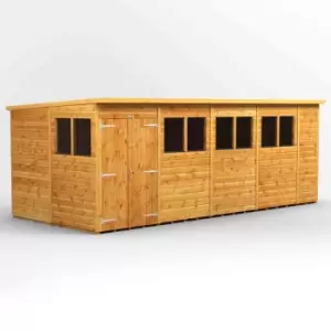 Image of Power 18' x 8' Pent Double Door Garden Shed