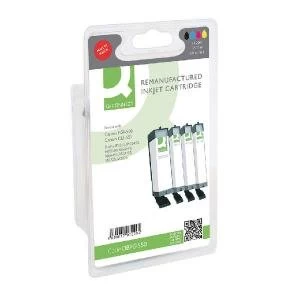 Image of Q-Connect Canon PGI550 Ink Cartridge Multipack Black Colour Pack of 4