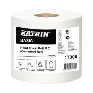 Image of Katrin White Centrefeed 2-Ply Hand Towel White Pack of 6 17300