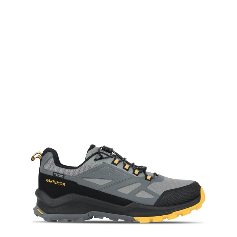 Image of Karrimor Monti Waterproof Walking Shoes Mens Grey/Mustard male 7 (41)