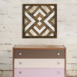 Image of TAH001 Brown White Decorative Framed MDF Painting