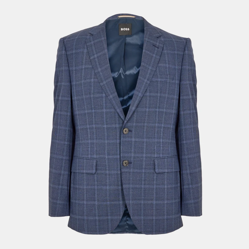 Image of Boss Mens Jasper Suit Jacket Open Blue male 38 (48)