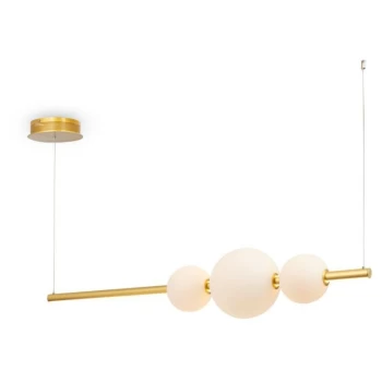 Image of Maytoni Modern - Freccia Modern Freccia Integrated LED Gold Pendant Ceiling Light Glass Shades