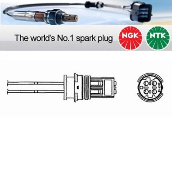 Image of 1x NGK NTK Oxygen O2 Lambda Sensor OZA600-BM8 OZA600BM8 (0069)
