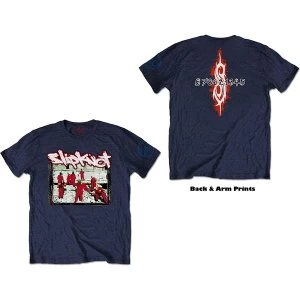 Image of Slipknot - 20th Anniversary - Red Jump Suits Unisex Medium T-Shirt - Blue