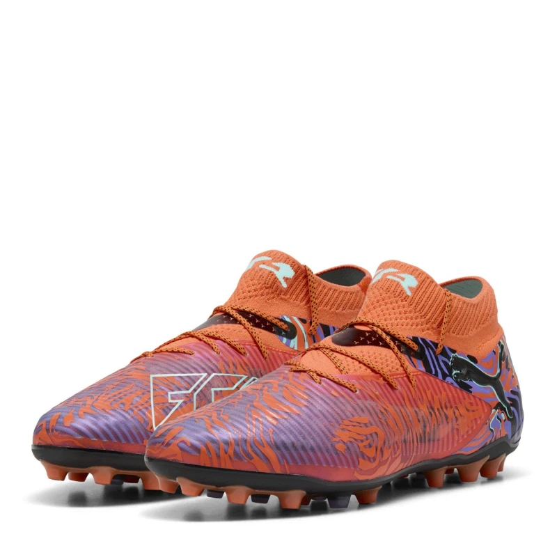 Image of Puma Future 8 Ultimate Creativity Astro Turf Football Boots Mens Orange Pop male 6 (39)