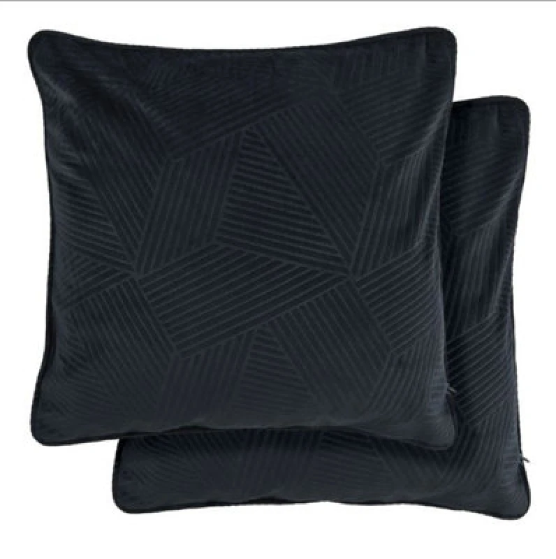 Image of Deco Collection Soft Velvet Geometric Cushion Cover
