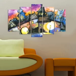 Image of 5PMDF-82 Multicolor Decorative MDF Painting (5 Pieces)