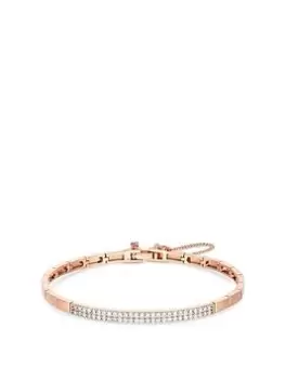 Image of Jon Richard Rose Gold Plated And Cubic Zirconia Fine Bracelet