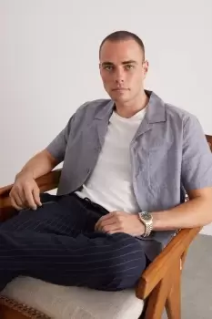 Image of Denim Slim Fit Chambray Shirt