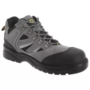 Image of Grafters Mens Industrial Safety Hiking Boots (10 UK) (Dark Grey/Black)